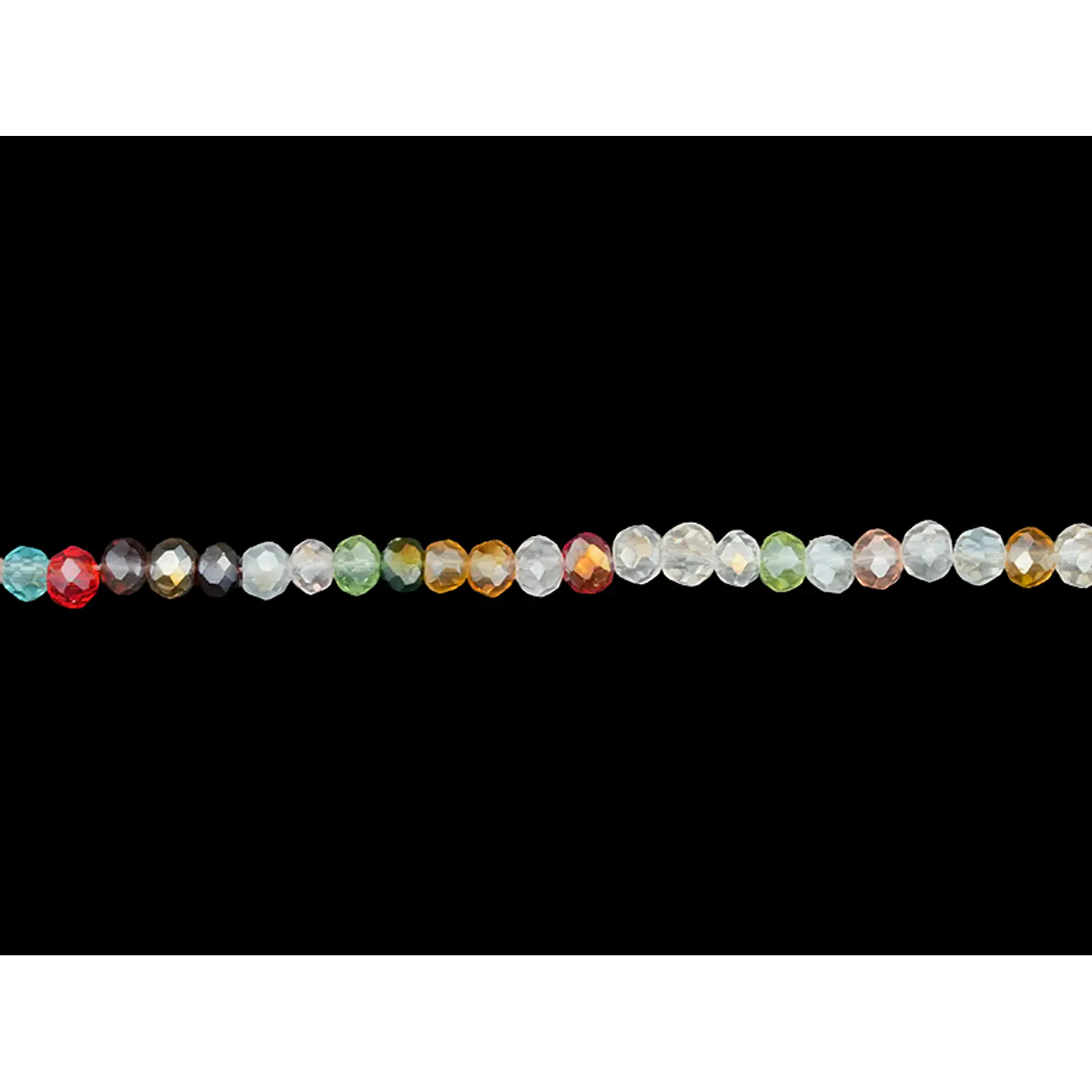 CRISTAL MURANO MIX TRANSPARENTE # 2MM ( TIRA X 150 UNIDADES APROX ) 1