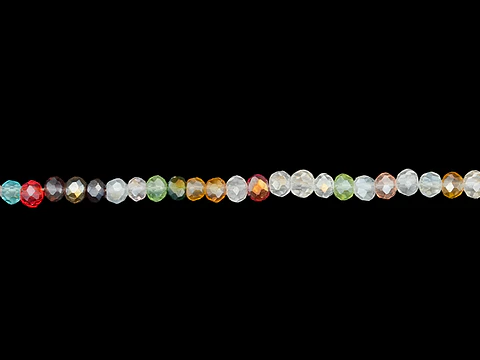 CRISTAL MURANO MIX TRANSPARENTE # 2MM ( TIRA X 150 UNIDADES APROX )
