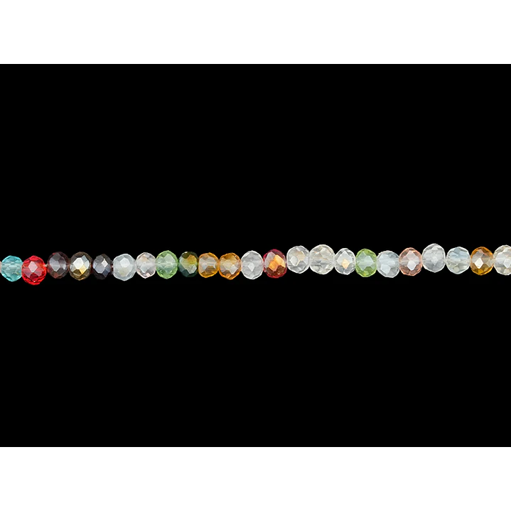 CRISTAL MURANO MIX TRANSPARENTE # 2MM ( TIRA X 150 UNIDADES APROX ) 1