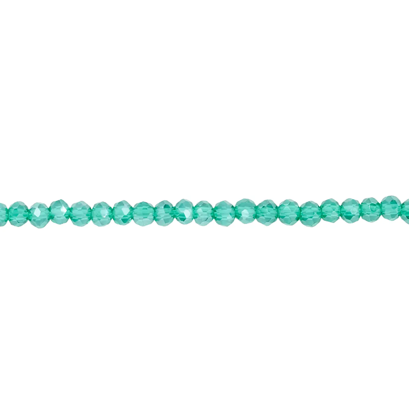 CRISTAL MURANO # 2MM VERDE ESMERALDA AB TRANS ( TIRA X 150 UNIDADES APROX ) 1