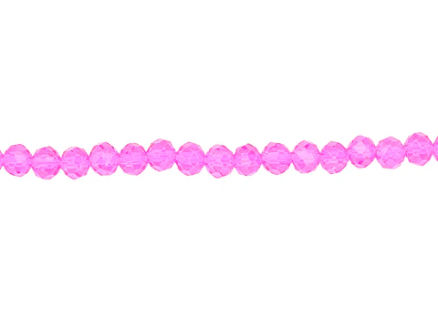 CRISTAL MURANO FUCSIA TRANSPARENTE # 4MM ( TIRA 116 UNIDADES APROX )