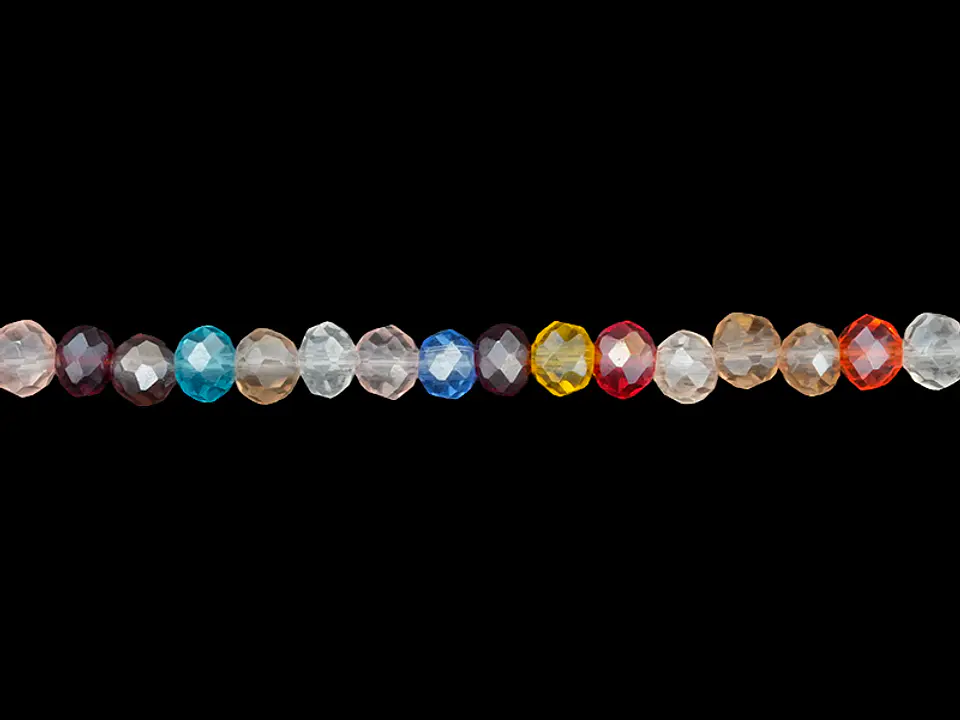 CRISTAL MURANO # 3MM MIX TRANSPARENTE ( TIRA X 116 UNIDADES APROX ) 1