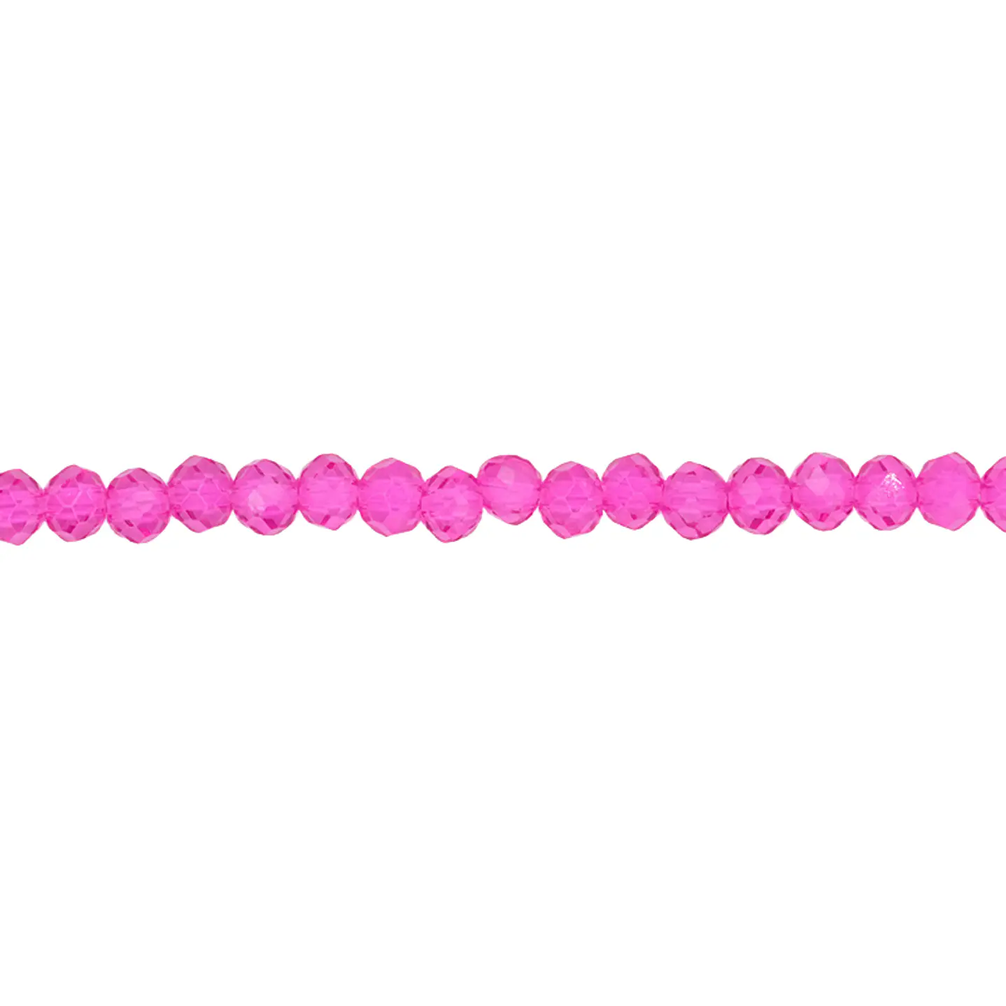 CRISTAL MURANO # 3MM FUCSIA TRANSPARENTE ( TIRA X 116 UNIDADES APROX ) 1