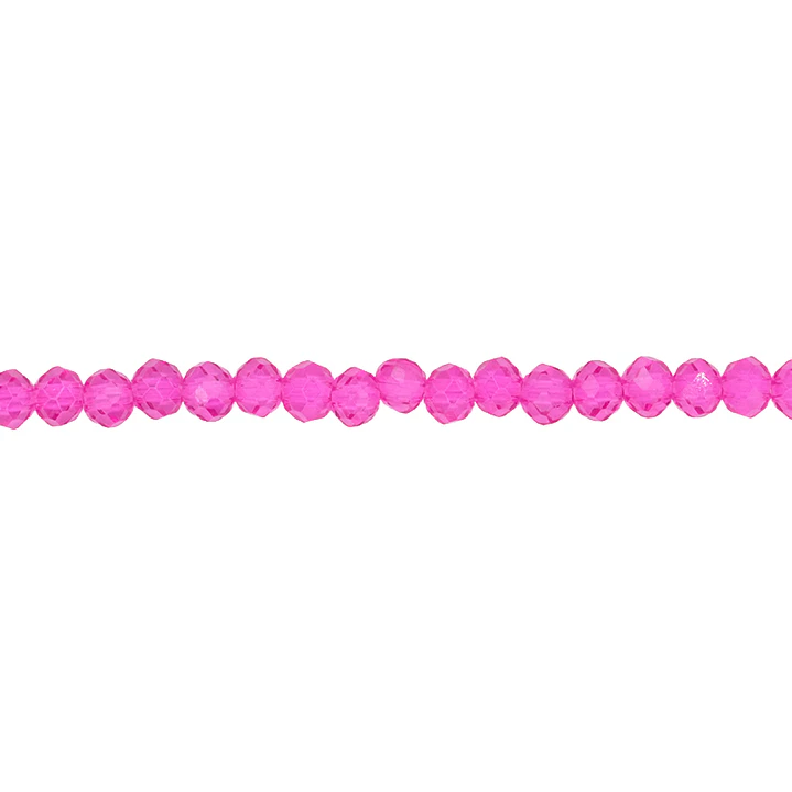 CRISTAL MURANO # 3MM FUCSIA TRANSPARENTE ( TIRA X 116 UNIDADES APROX ) 1