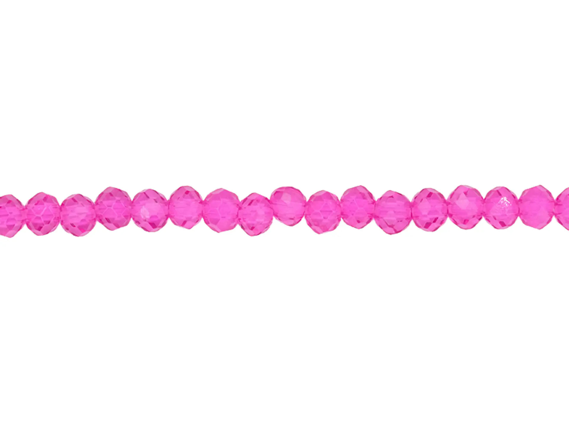 CRISTAL MURANO # 3MM FUCSIA TRANSPARENTE ( TIRA X 116 UNIDADES APROX ) 1
