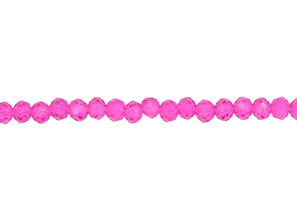 CRISTAL MURANO # 3MM FUCSIA TRANSPARENTE ( TIRA X 116 UNIDADES APROX ) 1