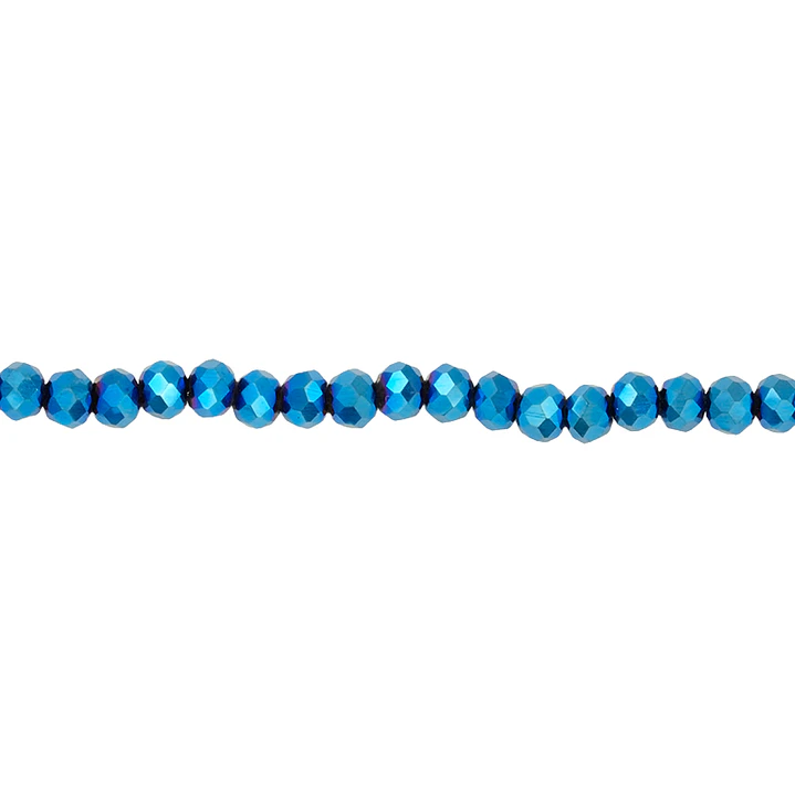CRISTAL MURANO AZUL ELECTRICO # 3MM ( TIRA X 116 UNIDADES APROX ) 1