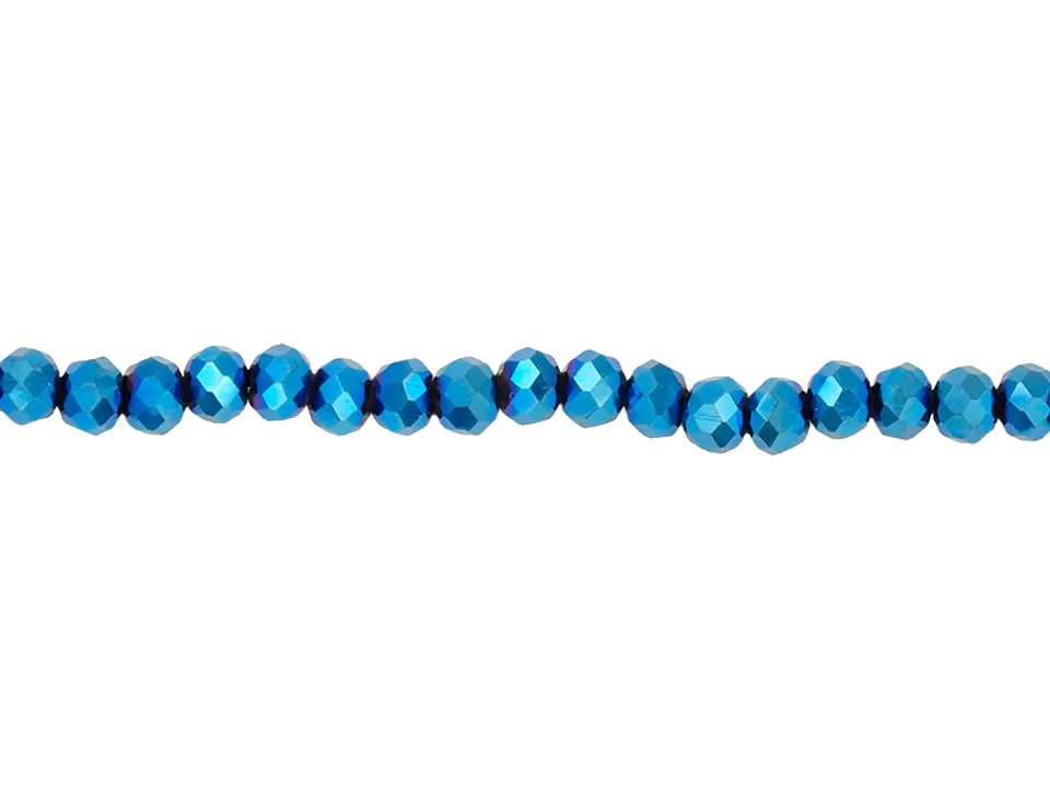 CRISTAL MURANO AZUL ELECTRICO # 3MM ( TIRA X 116 UNIDADES APROX ) 1