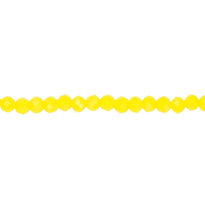 CRISTAL MURANO AMARILLO NEON MATE # 3MM ( TIRA X 116 UNIDADES APROX ) 1
