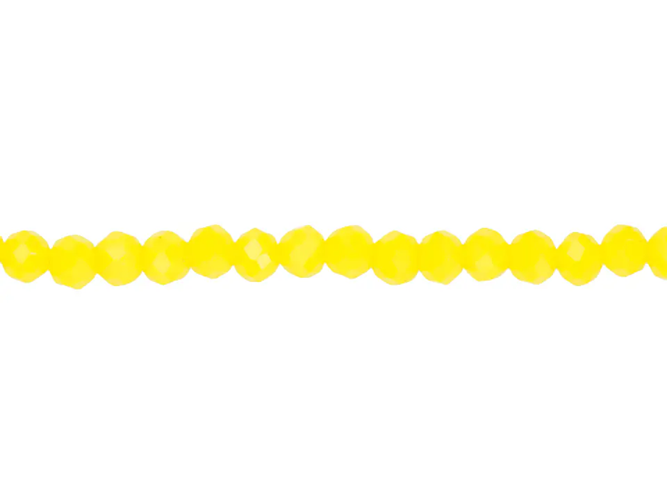 CRISTAL MURANO AMARILLO NEON MATE # 3MM ( TIRA X 116 UNIDADES APROX ) 1