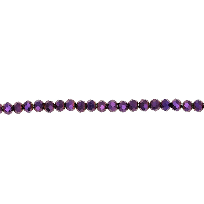 CRISTAL MURANO MORADO ELECTRICO # 2MM 1