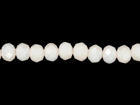 CRISTAL MURANO BEIS MATE AB # 6MM (  TIRA 84 UNIDADES APROX )