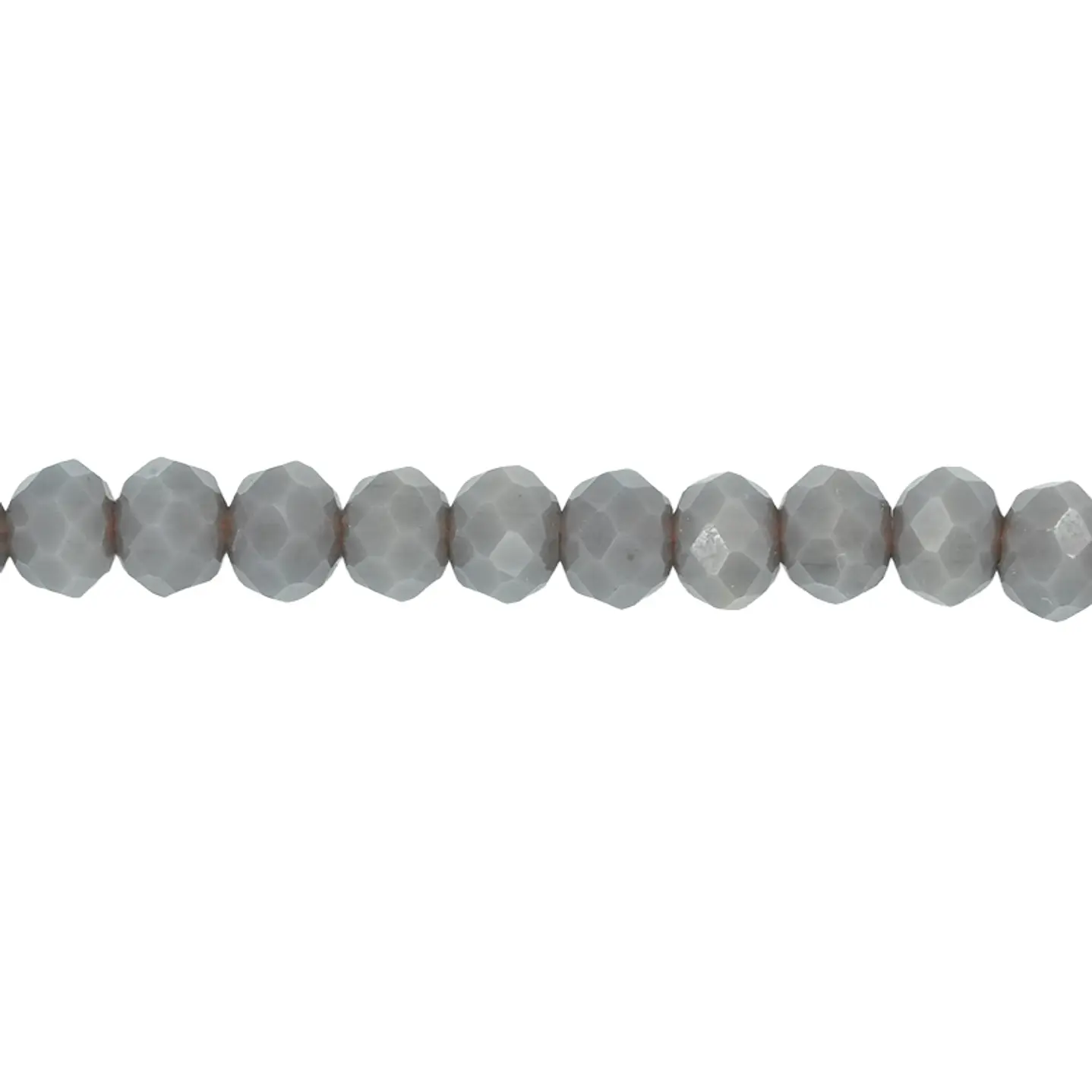CRISTAL MURANO GRIS MATE # 6MM ( TIRA 84 UNIDADES APROX ) 1