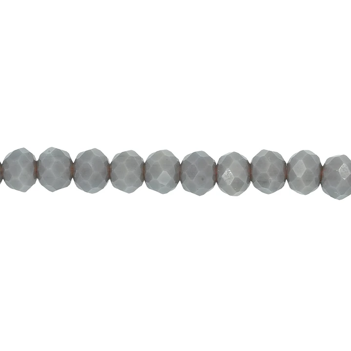 CRISTAL MURANO GRIS MATE # 6MM ( TIRA 84 UNIDADES APROX ) 1