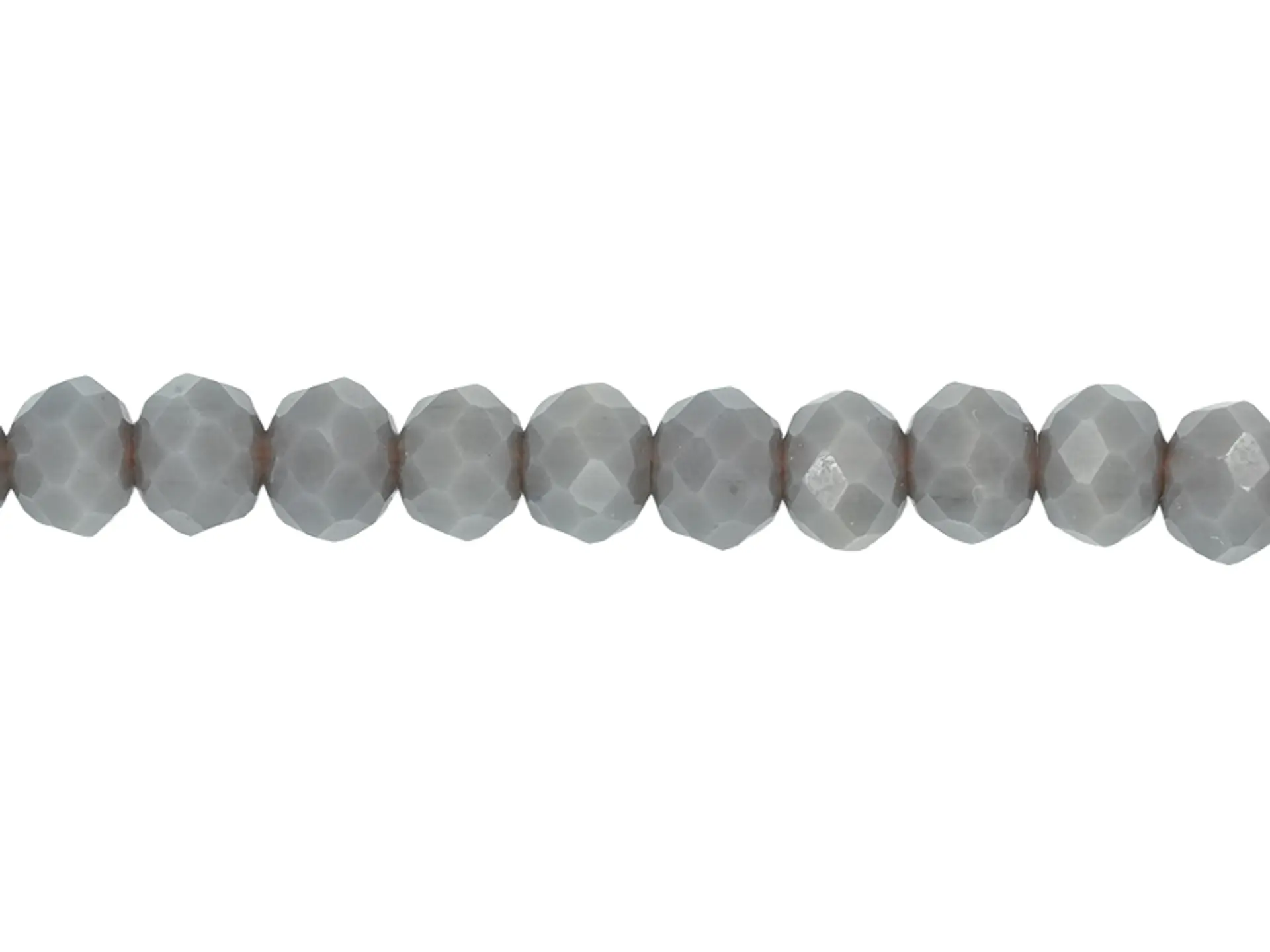 CRISTAL MURANO GRIS MATE # 6MM ( TIRA 84 UNIDADES APROX ) 1