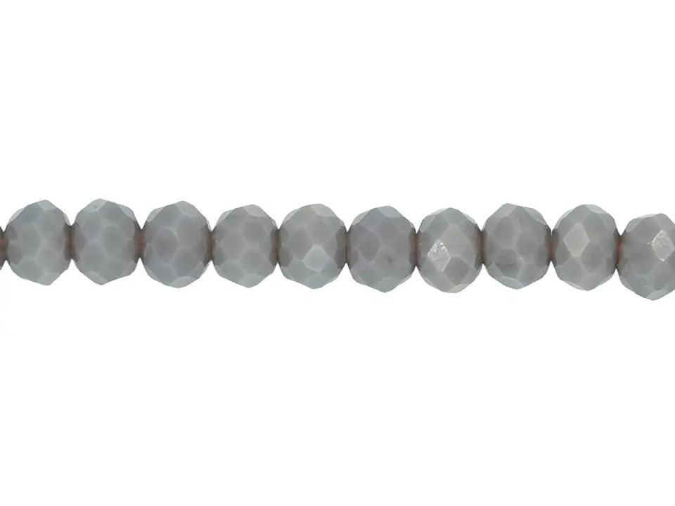 CRISTAL MURANO GRIS MATE # 6MM ( TIRA 84 UNIDADES APROX ) 1