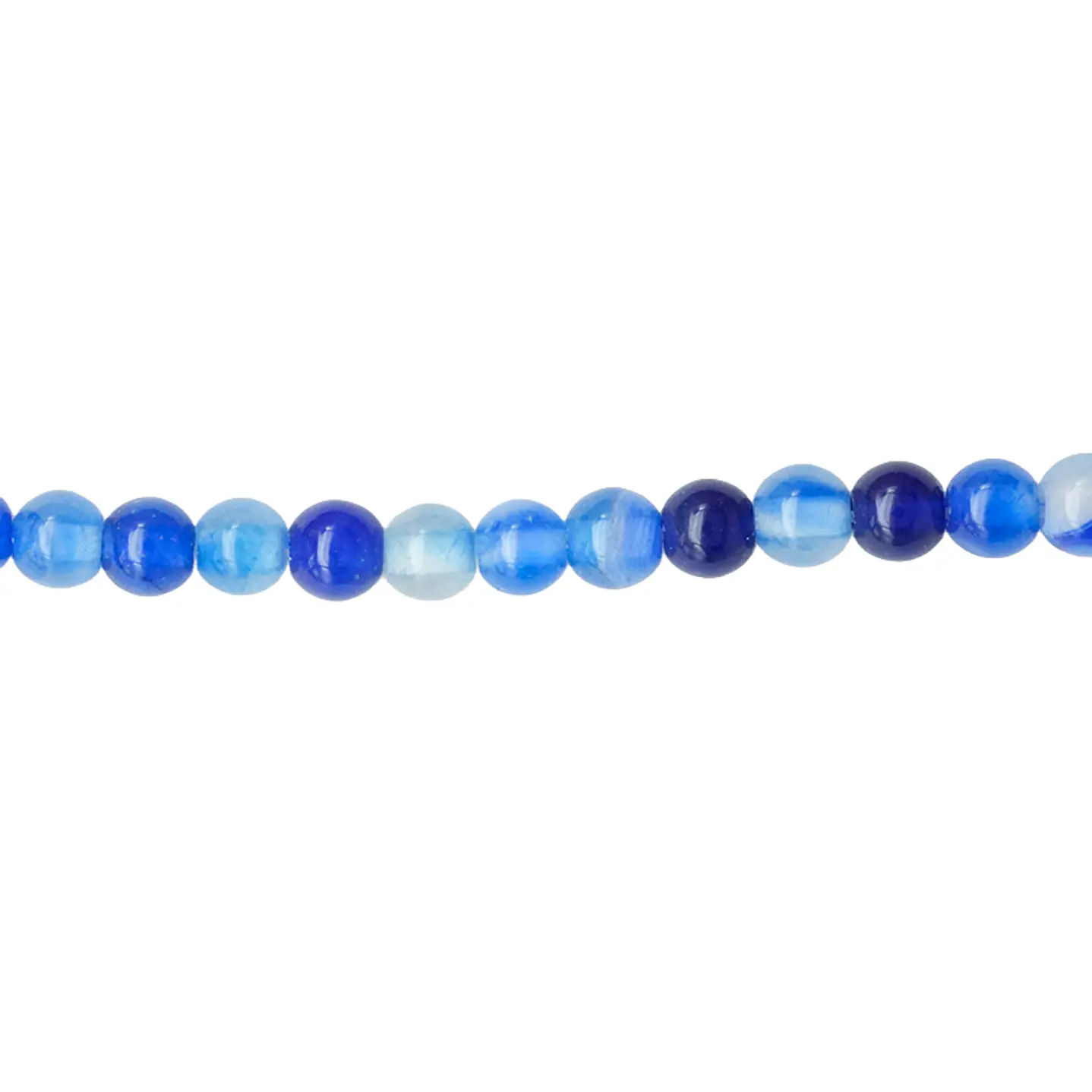 SARTA DE PIEDRA NATURAL LISA  # 4MM AGATA AZUL REY ( TIRA X 96 UND APROX ) 1