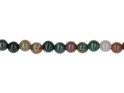 PIEDRA NATURAL LISA AGATA MUSGO # 4MM ( TIRA X 96 UND APROX )