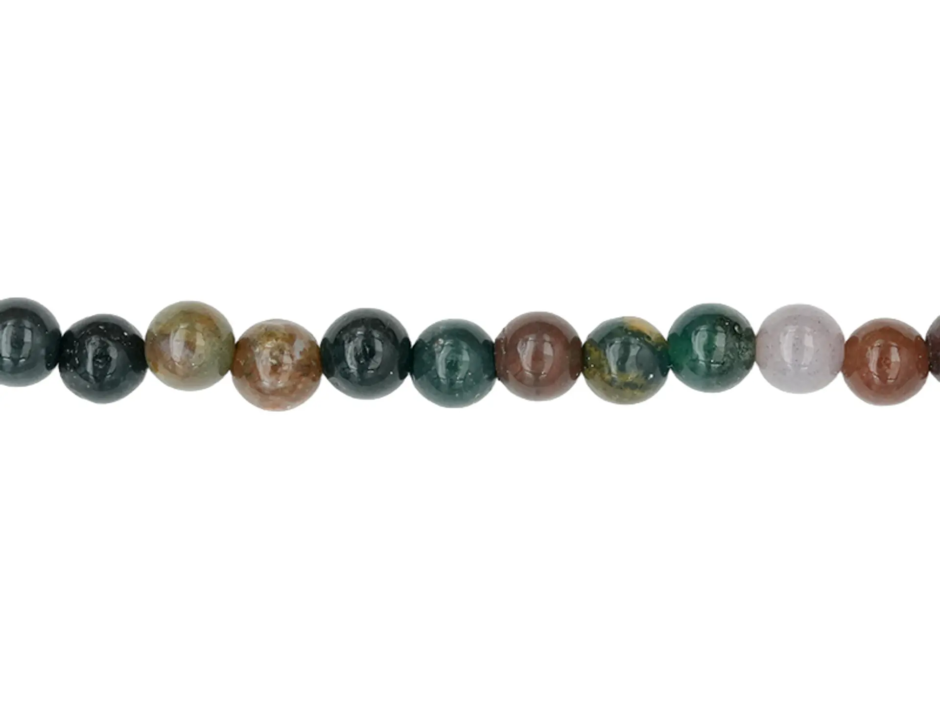 PIEDRA NATURAL LISA AGATA MUSGO # 4MM ( TIRA X 96 UND APROX ) 1