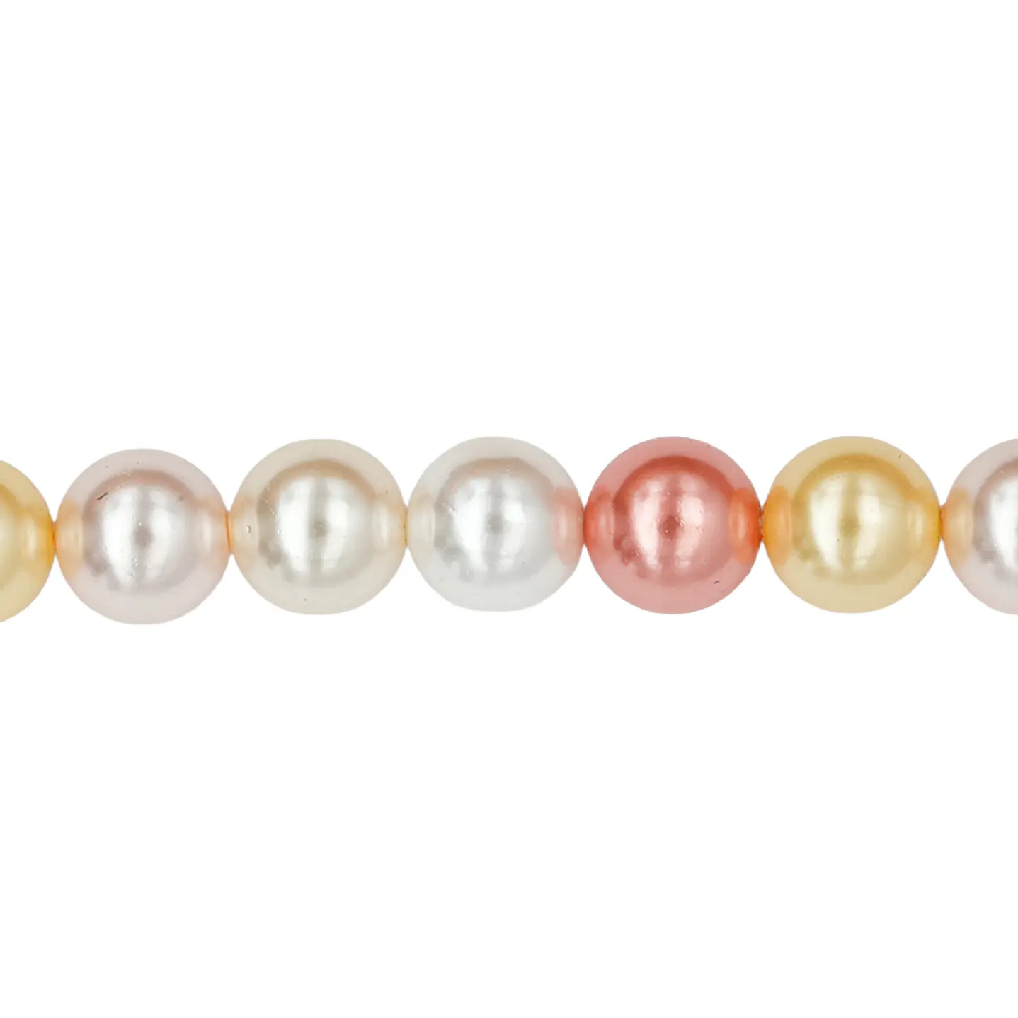 PERLA CHELI MIX PASTEL # 8MM TIRA X 49 UNIDADES APROX 1