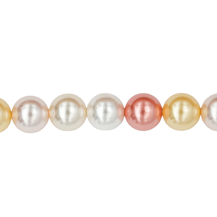 PERLA CHELI MIX PASTEL # 8MM TIRA X 49 UNIDADES APROX 1