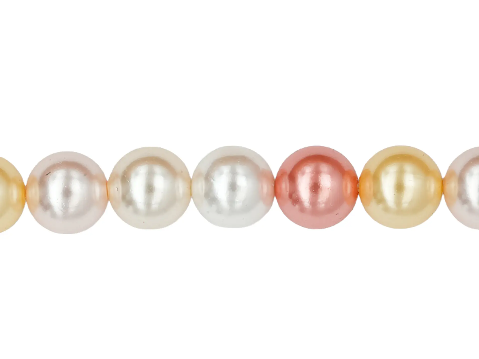 PERLA CHELI MIX PASTEL # 8MM TIRA X 49 UNIDADES APROX 1