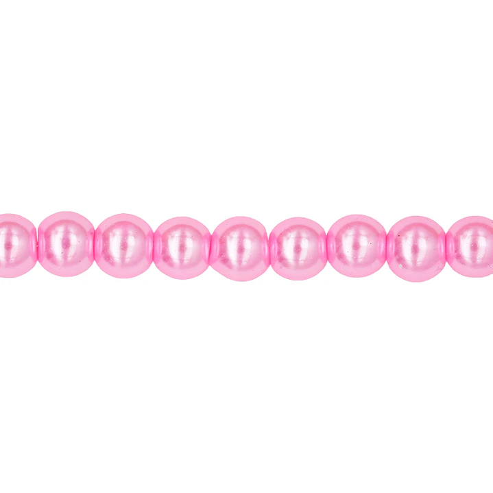 GLASS PEARL # 6MM FUCHSIA X 145 UNIT APPROX 1