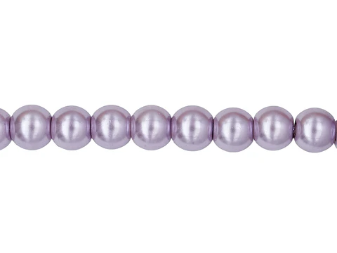 PERLA DE VIDRIO MORADO CLARO # 6MM TIRA POR 145 UNIDADES APROXIMADAMENTE
