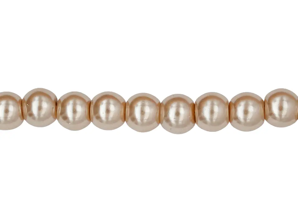 PERLA DE VIDRIO KAKI # 6MM TIRA POR 145 UNIADES APROXIMADAMENTE  1