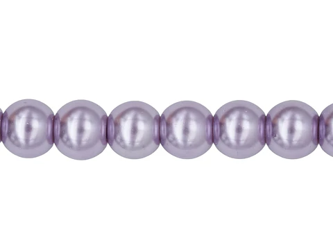 PERLA DE VIDRIO MORADO CLARO # 8MM TIRA POR 115 UNIDADES APROXIMADAMENTE