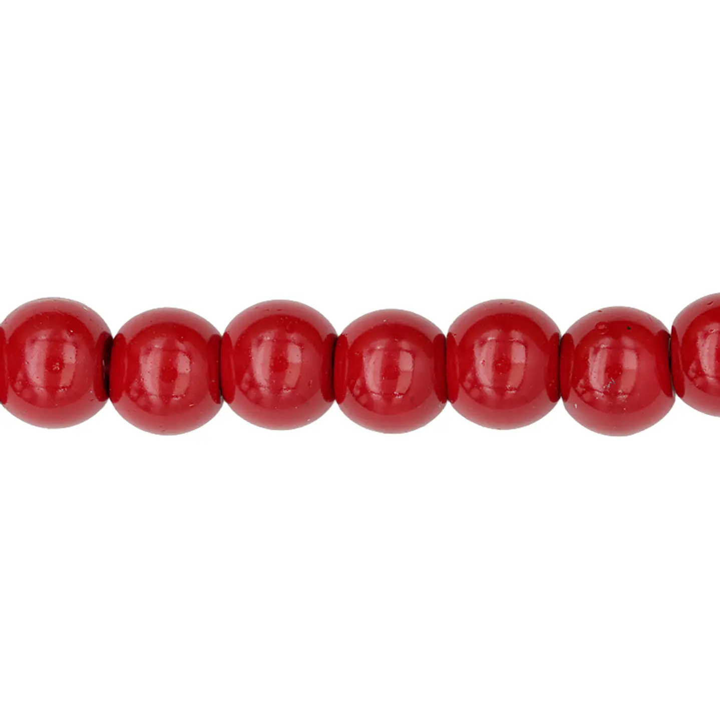 PERLA DE VIDRIO ROJO # 8MM TIRA POR 115 UNIDADES APROXIMADAMENTE 1