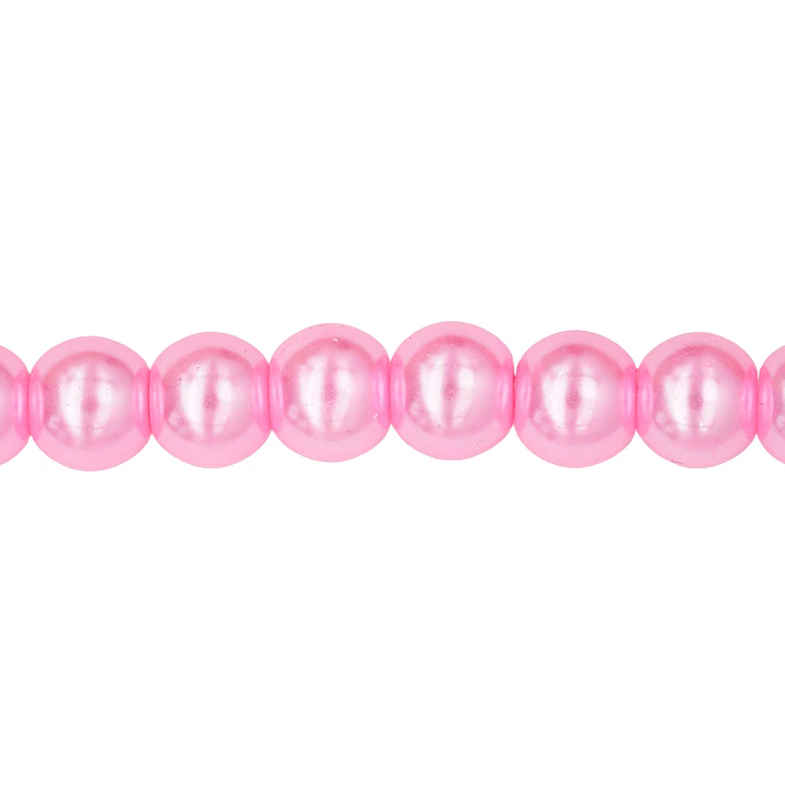 PERLA DE VIDRIO FUCSIA # 10MM TIRA POR 90 UNIDADES APROXIMADAMENTE  1