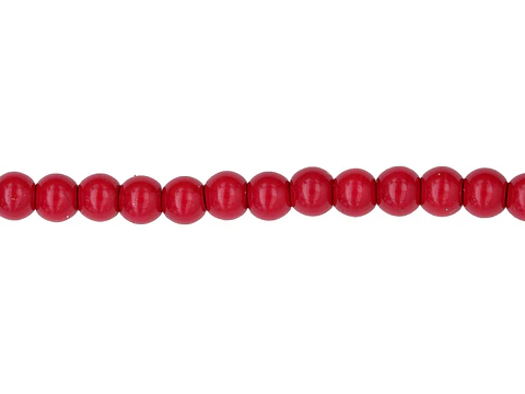 PERLA DE VIDRIO ROJO # 4MM TIRA POR 205 UNIDADES APROXIMADAMENTE