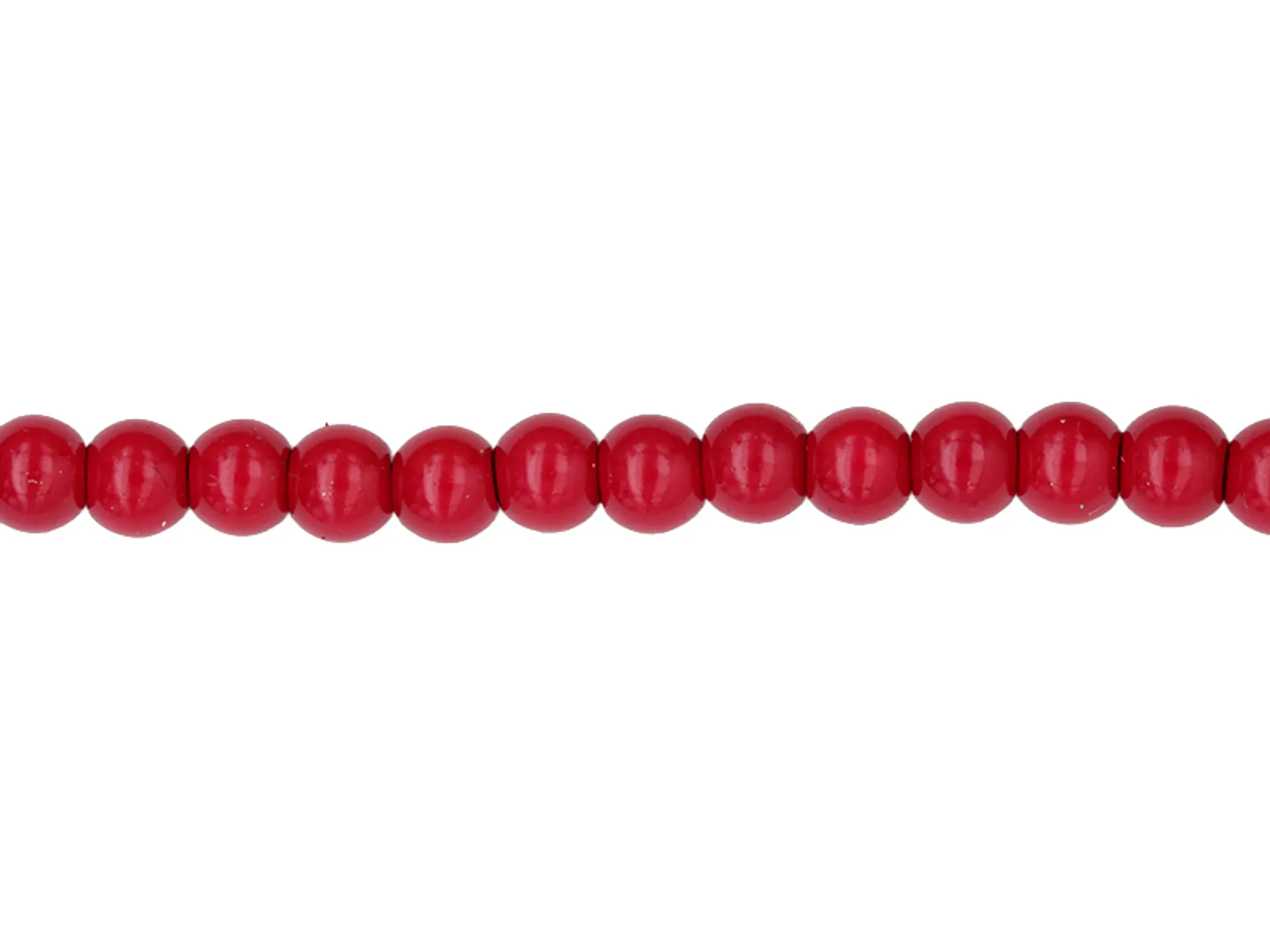 PERLA DE VIDRIO ROJO # 4MM TIRA POR 205 UNIDADES APROXIMADAMENTE 1