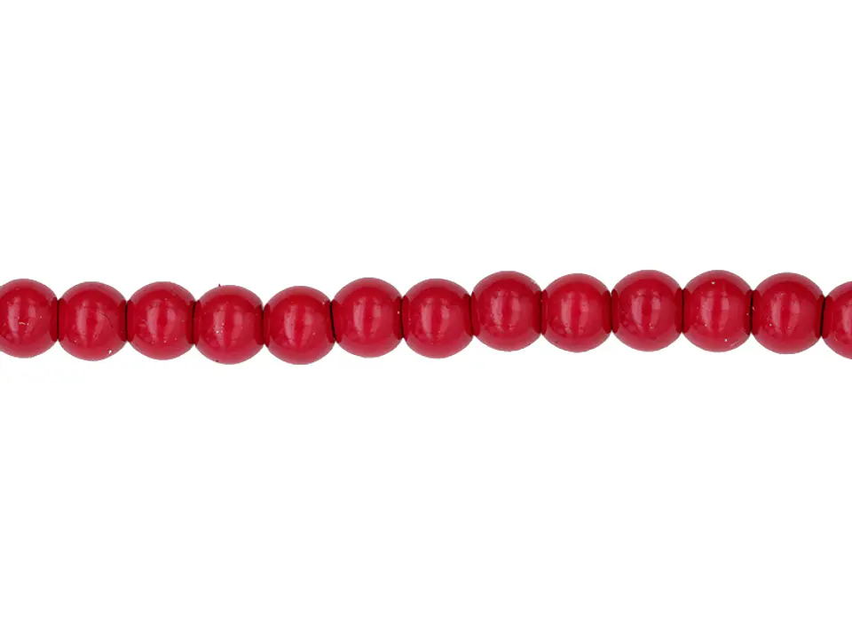 PERLA DE VIDRIO ROJO # 4MM TIRA POR 205 UNIDADES APROXIMADAMENTE 1