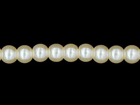 PERLA DE VIDRIO BEIS # 6MM  TIRA POR 145 UNIDADES APROXIMADAMENTE