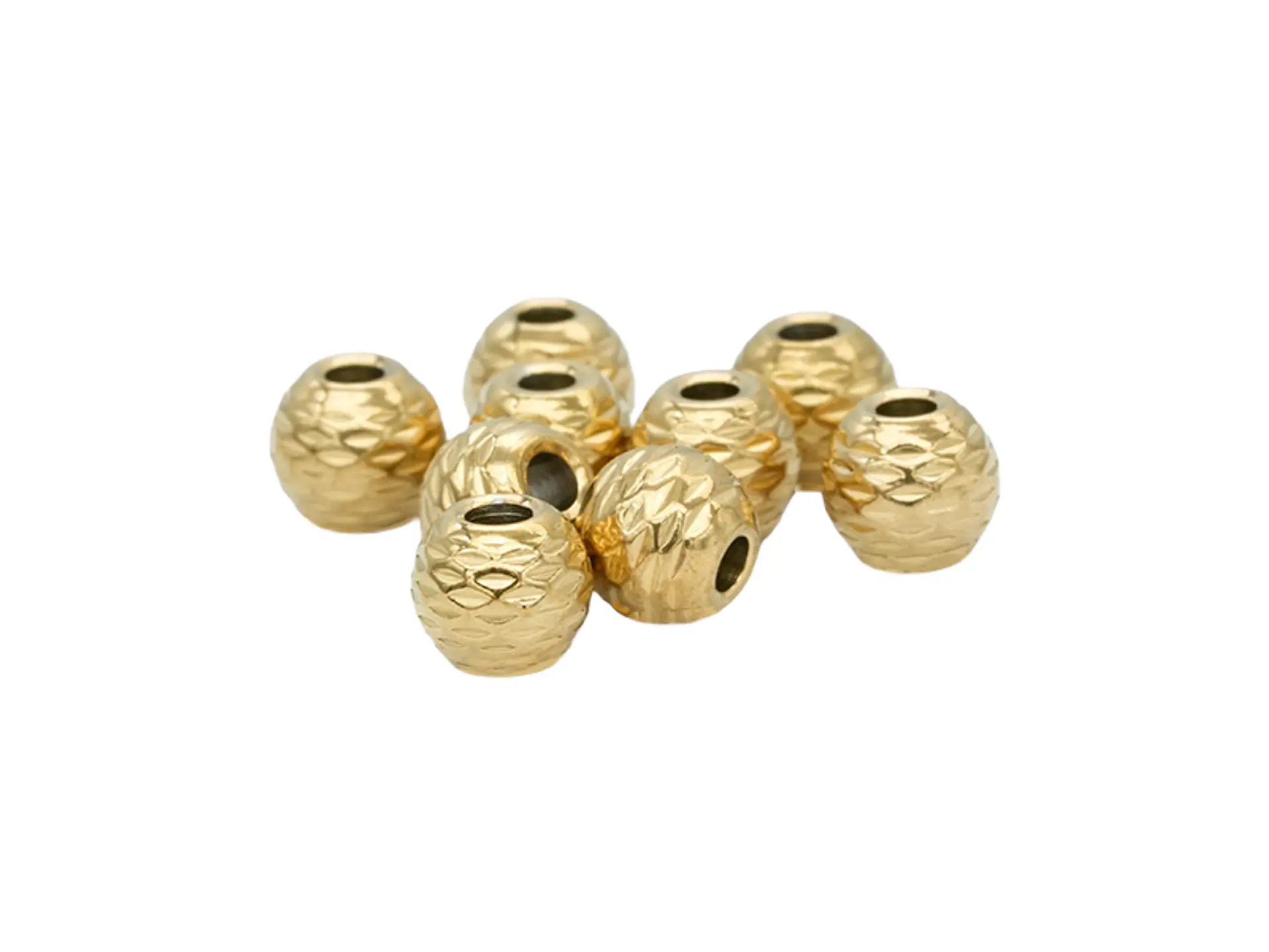 ACERO DORADO BALIN DIAMANTADO 6MM X 2 UNIDADES 2