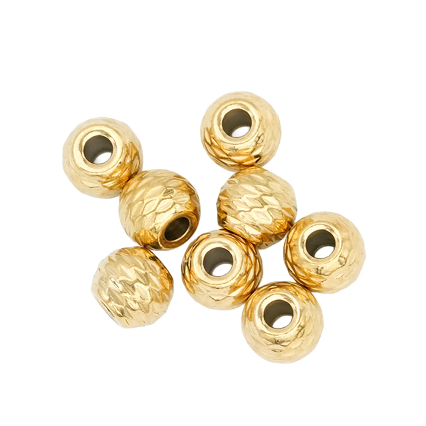 ACERO DORADO BALIN MARTILLADO 8MM X 2 UNIDADES  1