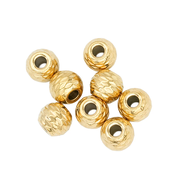 ACERO DORADO BALIN MARTILLADO 8MM X 2 UNIDADES  1