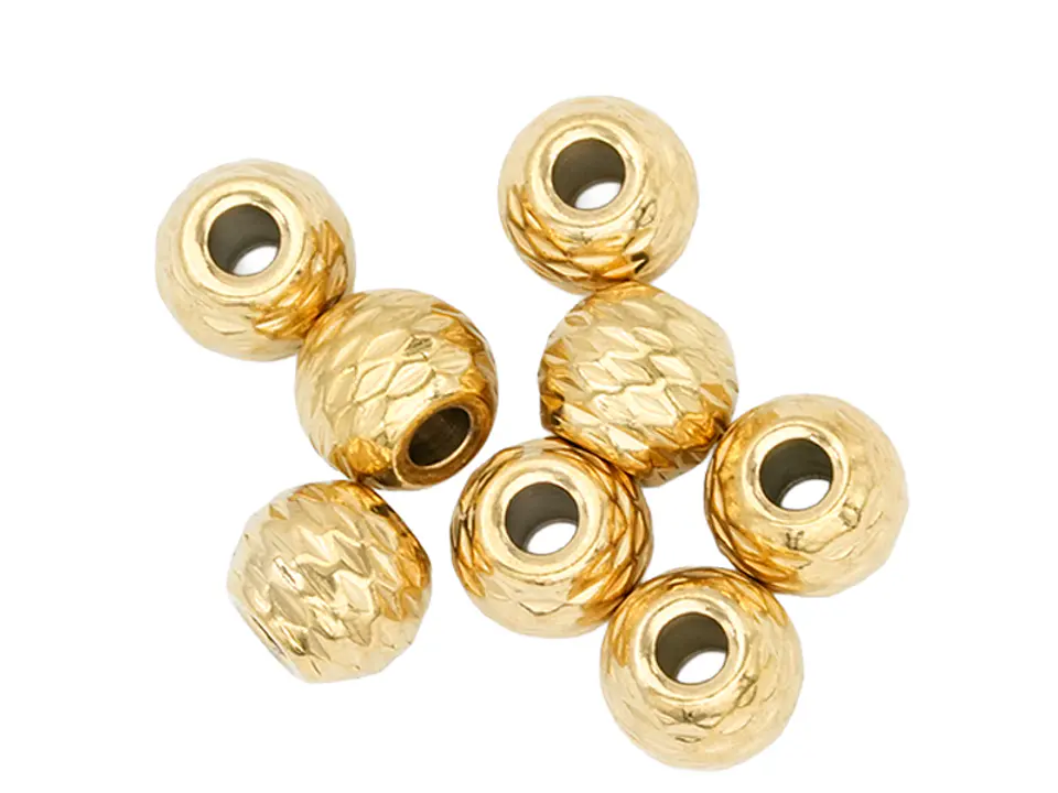 ACERO DORADO BALIN MARTILLADO 8MM X 2 UNIDADES  1