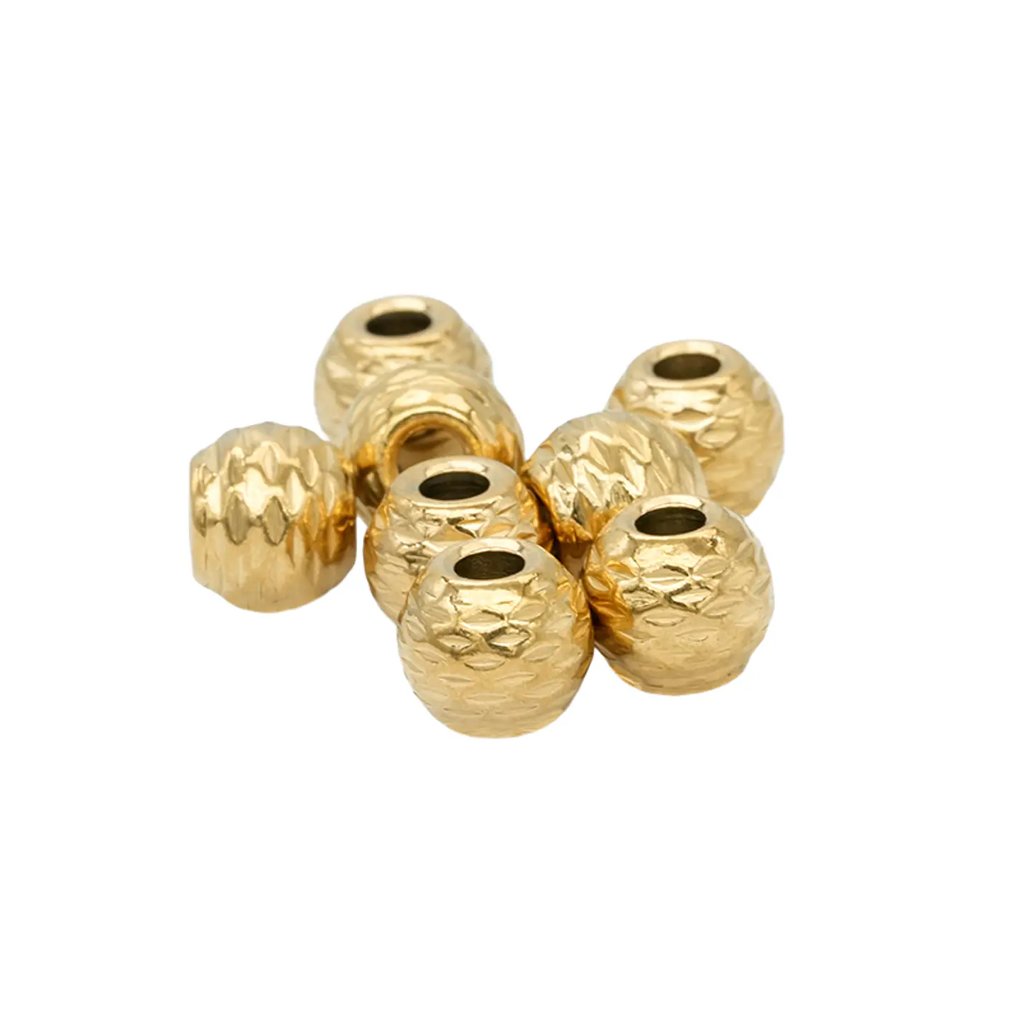 ACERO DORADO BALIN MARTILLADO 8MM X 2 UNIDADES  2