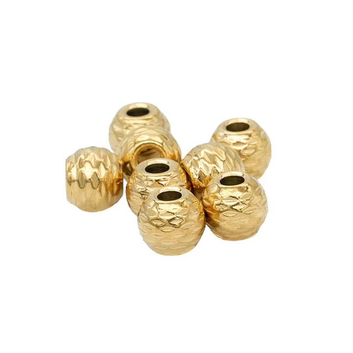 ACERO DORADO BALIN MARTILLADO 8MM X 2 UNIDADES  2