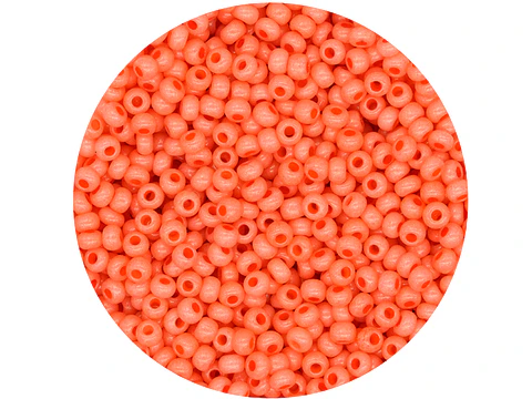 CZECH BEADS 10/0 (2MM) DARK SALMON X 20 GRAMS (2020 UND APPROX)