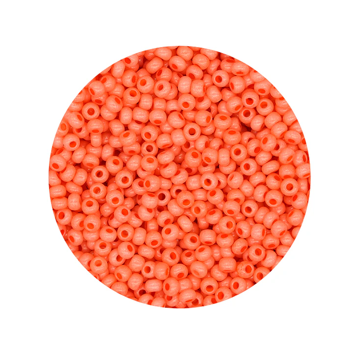 CZECH BEADS 10/0 (2MM) DARK SALMON X 20 GRAMS (2020 UND APPROX) 1
