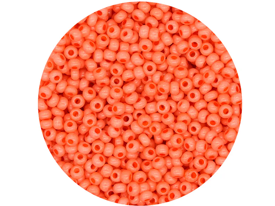 CZECH BEADS 10/0 (2MM) DARK SALMON X 20 GRAMS (2020 UND APPROX) 1
