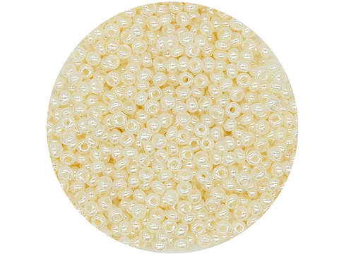 CHAQUIRA CHECA 10/0 (2MM) BEIS CLARO PERLADO X 20 GRAMOS (2020 UND APROX)