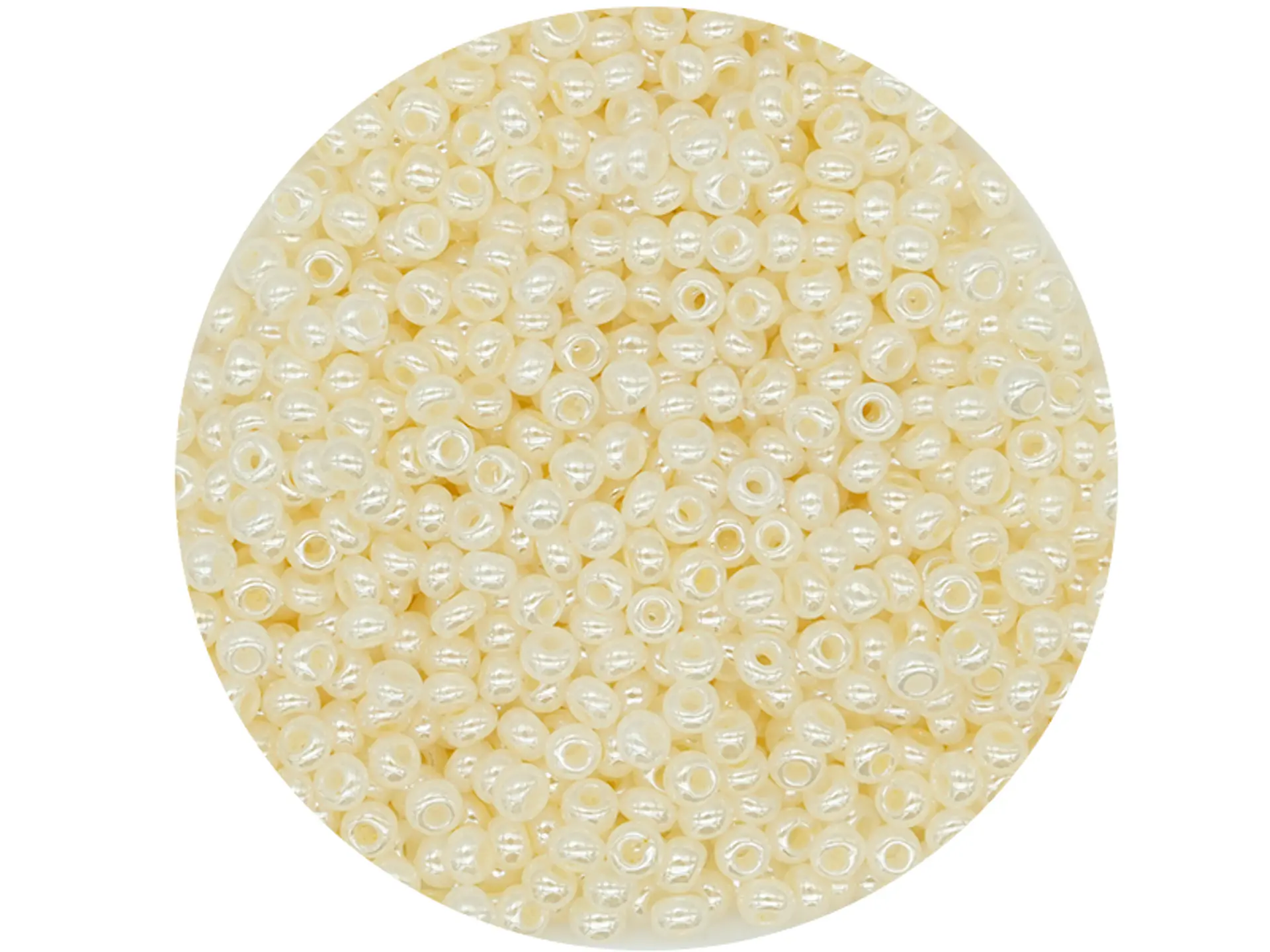 CZECH BEADS 10/0 (2MM) LIGHT BEIGE PEARLED X 20 GRAMS (2020 UND APPROX) 1