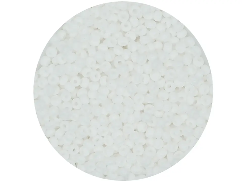 CZECH BEADS 10/0 (2MM) WHITE PACKAGE X 20 GRAMS (2020 UND APPROX) 1
