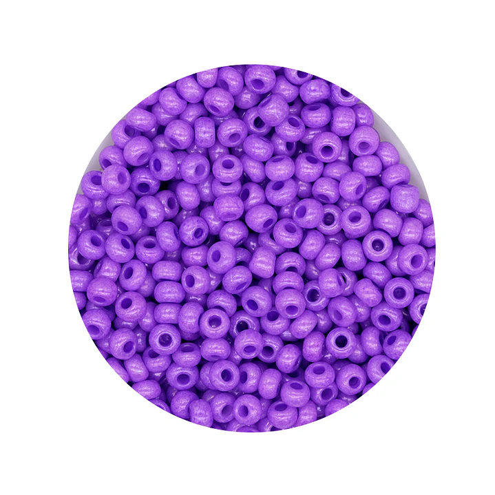 CHAQUIRA CHECA 8/0 (3MM) MORADO PERLADO X 20 GRAMOS (792 UND APROX) 1