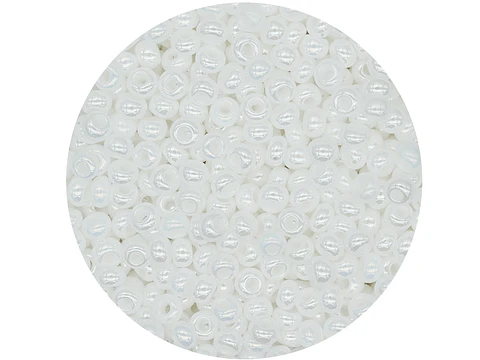 CHAQUIRA CHECA 8/0 (3MM) BLANCO PERLADO X 20 GRAMOS (792 UND APROX)